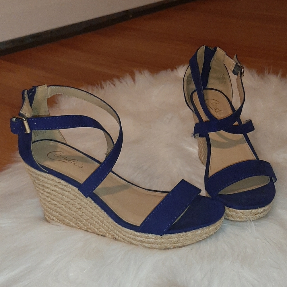 Midnight Blue Wedges